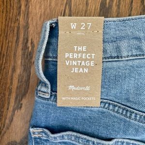 NWT Madewell Perfect Vintage Jean - 27